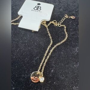 Bansri Gold Initial L Pendant Necklace